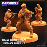 3D Printed Papsikels Cyberpunk Sci-Fi - Human Military Police Entrance Guard Set - Star Entrance 28mm 32mm - Charming Terrain