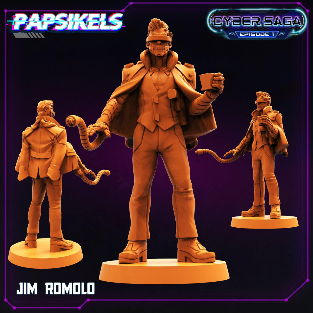 3D Printed Papsikels Cyberpunk Sci-Fi Jim Romolo Cyber Saga - 28mm 32mm - Charming Terrain