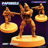 3D Printed Papsikels Cyberpunk Sci-Fi Jimmy Banana - 28mm 32mm - Charming Terrain