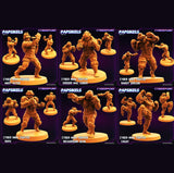 3D Printed Papsikels Cyberpunk Sci-Fi Mma Boxer Fighter Set - 28mm 32mm - Charming Terrain