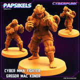 3D Printed Papsikels Cyberpunk Sci-Fi Mma Boxer Fighter Set - 28mm 32mm - Charming Terrain