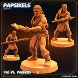 3D Printed Papsikels Cyberpunk Sci-Fi Native Warriors Set - 28mm 32mm - Charming Terrain