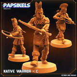 3D Printed Papsikels Cyberpunk Sci-Fi Native Warriors Set - 28mm 32mm - Charming Terrain