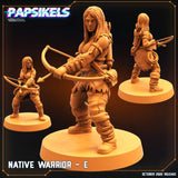 3D Printed Papsikels Cyberpunk Sci-Fi Native Warriors Set - 28mm 32mm - Charming Terrain