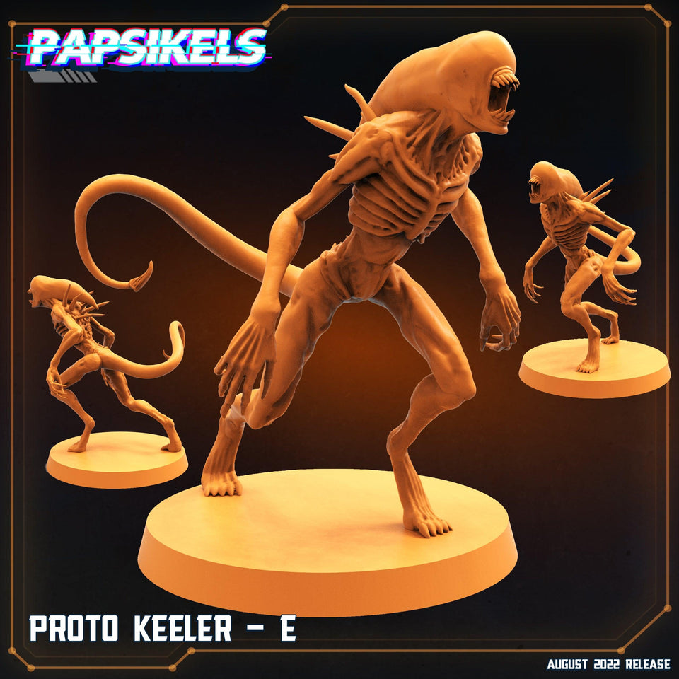 3D Printed Papsikels Cyberpunk Sci-Fi Proto Keeler Set - 28mm 32mm - Charming Terrain