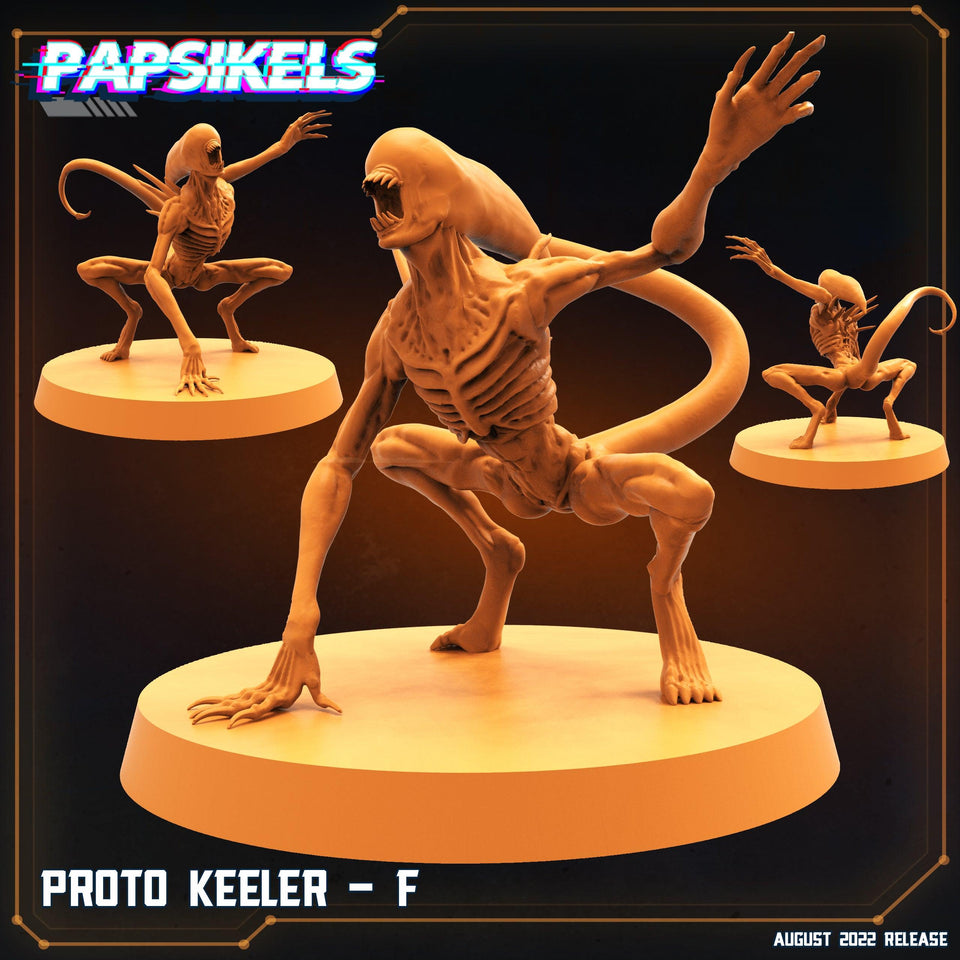 3D Printed Papsikels Cyberpunk Sci-Fi Proto Keeler Set - 28mm 32mm - Charming Terrain