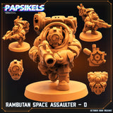 3D Printed Papsikels Cyberpunk Sci-Fi Rambutan Space Assaulters Set 2 - 28mm 32mm - Charming Terrain