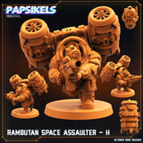 3D Printed Papsikels Cyberpunk Sci-Fi Rambutan Space Assaulters Set 2 - 28mm 32mm - Charming Terrain