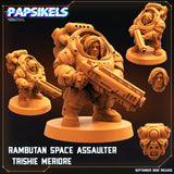 3D Printed Papsikels Cyberpunk Sci-Fi Rambutan Space Assaulters Set - 28mm 32mm - Charming Terrain
