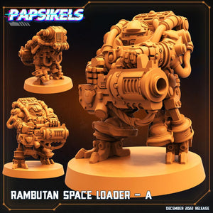 3D Printed Papsikels Cyberpunk Sci-Fi Rambutan Space Loader A 28mm 32mm - Charming Terrain