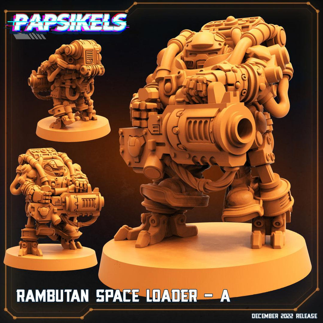 3D Printed Papsikels Cyberpunk Sci-Fi Rambutan Space Loader A 28mm 32mm - Charming Terrain