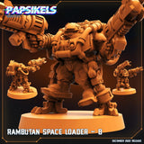 3D Printed Papsikels Cyberpunk Sci-Fi-Rambutan Space Loader - B 28mm 32mm - Charming Terrain