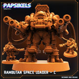 3D Printed Papsikels Cyberpunk Sci-Fi-Rambutan Space Loader - C 28mm 32mm - Charming Terrain