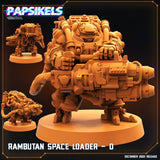 3D Printed Papsikels Cyberpunk Sci-Fi Rambutan Space Loader - D 28mm 32mm - Charming Terrain