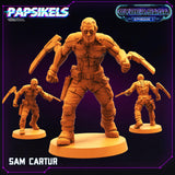 3D Printed Papsikels Cyberpunk Sci-Fi Sam Cartur Cyber Saga - 28mm 32mm - Charming Terrain