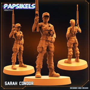3D Printed Papsikels Cyberpunk Sci-Fi Sarah Condor - 28mm 32mm - Charming Terrain