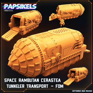 3D Printed Papsikels Cyberpunk Sci-Fi Space Rambutan Cerastea Tunneler Transport Fdm - 28mm 32mm - Charming Terrain