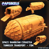 3D Printed Papsikels Cyberpunk Sci-Fi Space Rambutan Cerastea Tunneler Transport Fdm - 28mm 32mm - Charming Terrain