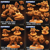 3D Printed Papsikels Cyberpunk Sci-Fi Space Rambutan Colonial Set - 28mm 32mm - Charming Terrain