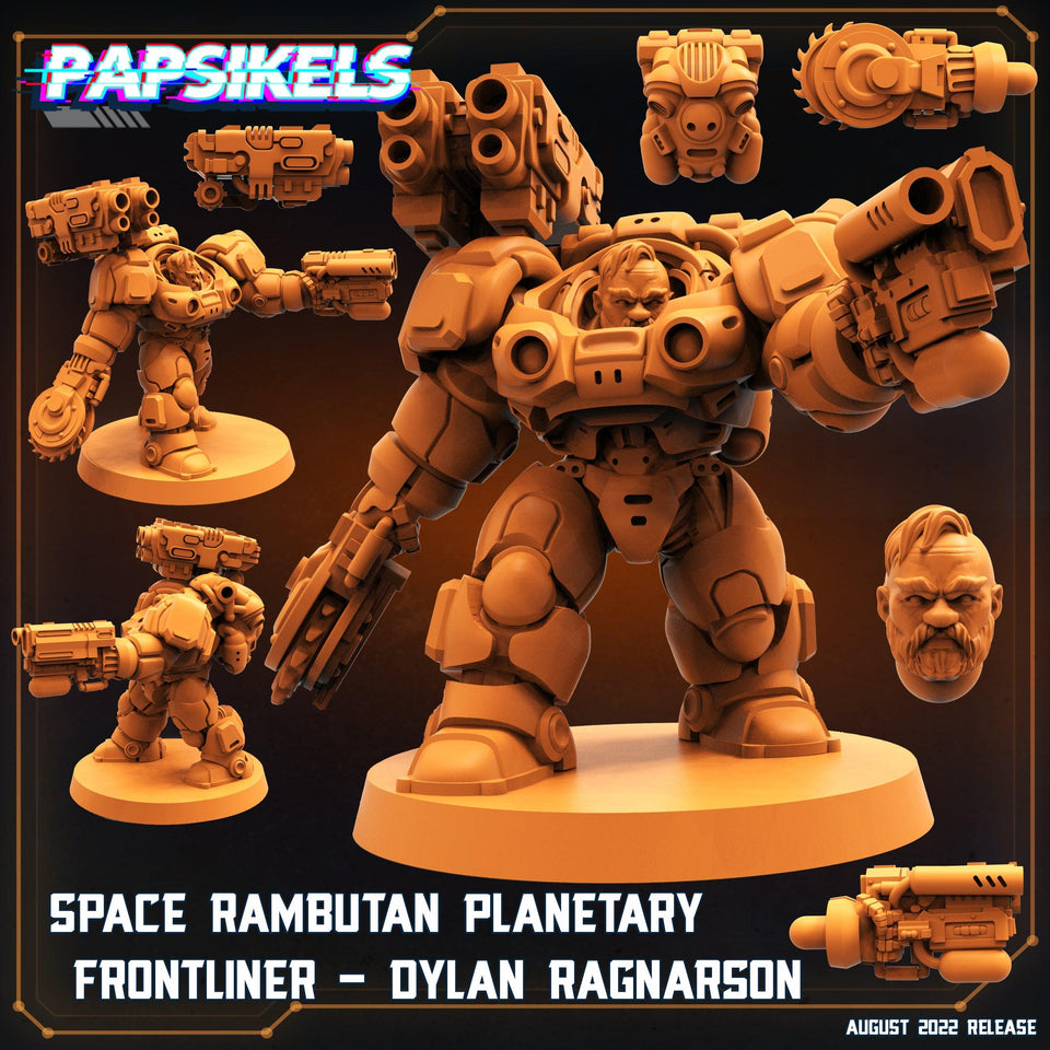 3D Printed Papsikels Cyberpunk Sci-Fi Space Rambutan Set - 28mm 32mm - Charming Terrain