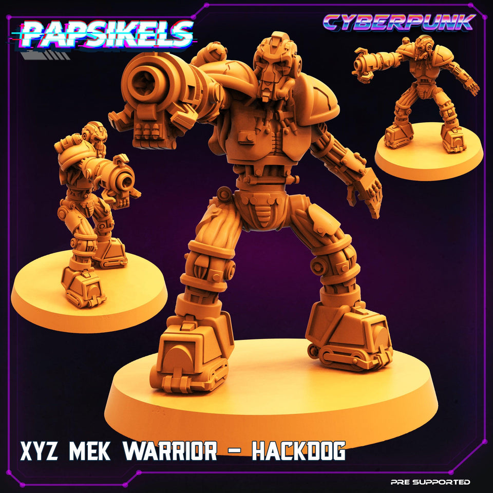 3D Printed Papsikels Cyberpunk Sci-Fi XYZ Mek Warrior Set - 28mm 32mm - Charming Terrain