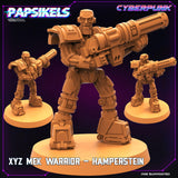 3D Printed Papsikels Cyberpunk Sci-Fi XYZ Mek Warrior Set - 28mm 32mm - Charming Terrain