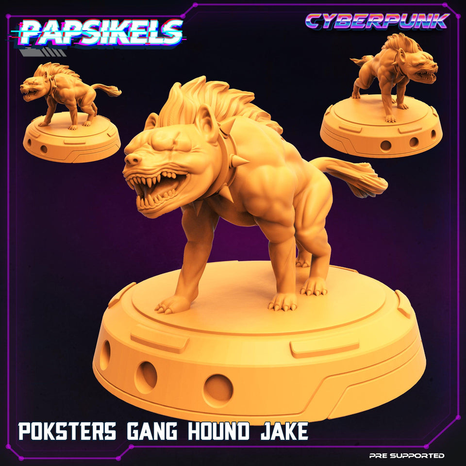 3D Printed Papsikels Cyberpunk The Corpo World Poksters Gang Hound Set - 28mm 32mm - Charming Terrain