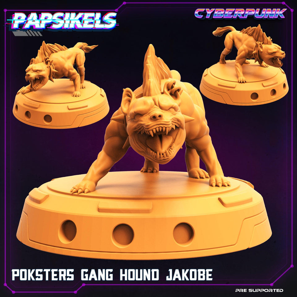3D Printed Papsikels Cyberpunk The Corpo World Poksters Gang Hound Set - 28mm 32mm - Charming Terrain