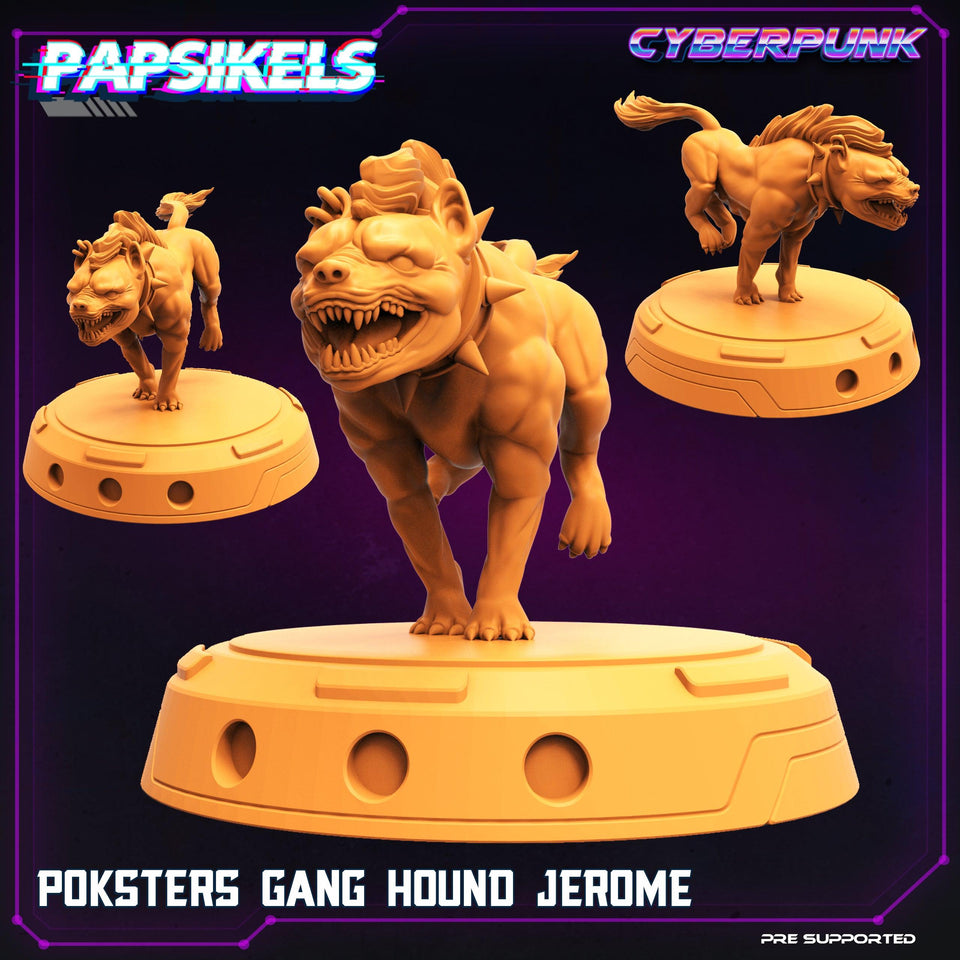 3D Printed Papsikels Cyberpunk The Corpo World Poksters Gang Hound Set - 28mm 32mm - Charming Terrain