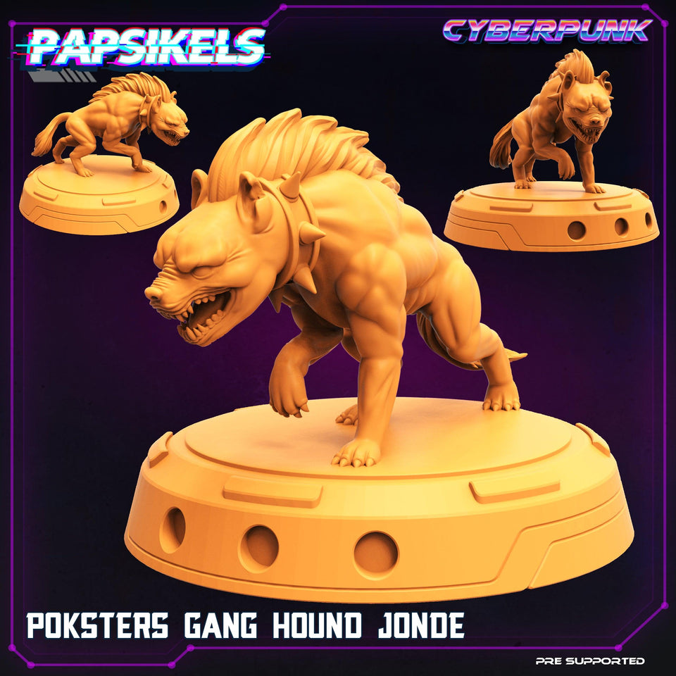 3D Printed Papsikels Cyberpunk The Corpo World Poksters Gang Hound Set - 28mm 32mm - Charming Terrain