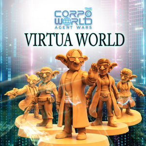 3D Printed Papsikels Sci-Fi Goblin Resistance Set Virtua Corpo World - 28mm 32mm - Charming Terrain