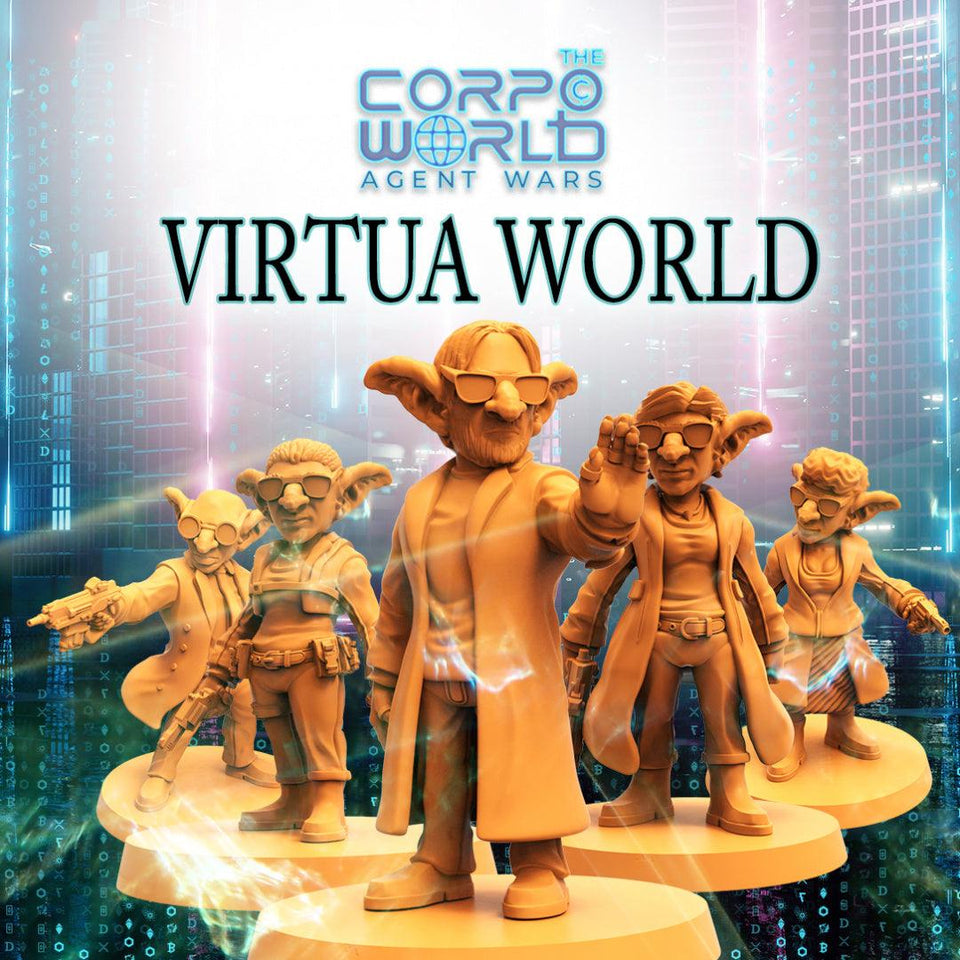 3D Printed Papsikels Sci-Fi Goblin Resistance Set Virtua Corpo World - 28mm 32mm - Charming Terrain
