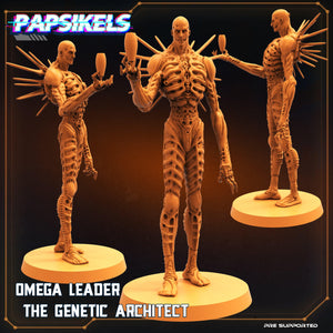 3D Printed Papsikels Sci-Fi Omega Leader The Genetic Architect - 28mm 32mm - Charming Terrain