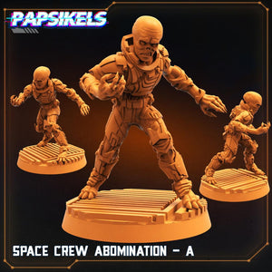 3D Printed Papsikels Sci-Fi Space Crew Abomination Set - 28mm 32mm - Charming Terrain