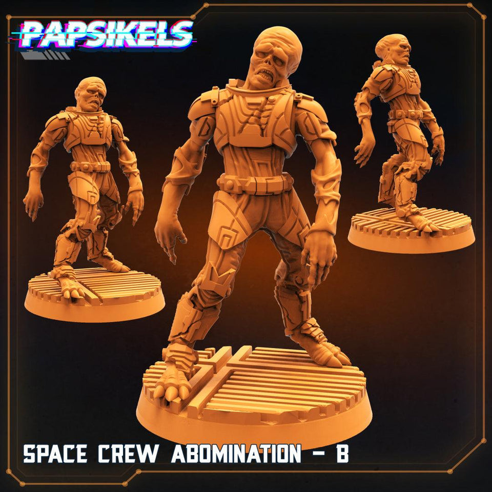 3D Printed Papsikels Sci-Fi Space Crew Abomination Set - 28mm 32mm - Charming Terrain