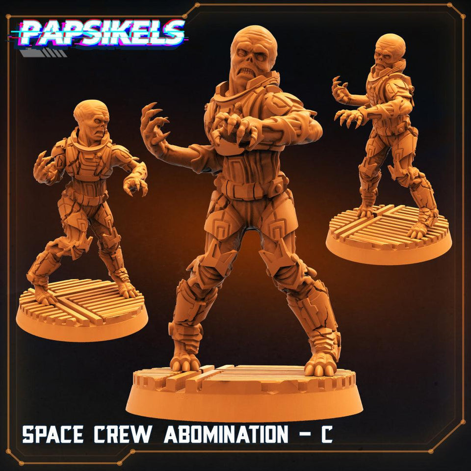 3D Printed Papsikels Sci-Fi Space Crew Abomination Set - 28mm 32mm - Charming Terrain