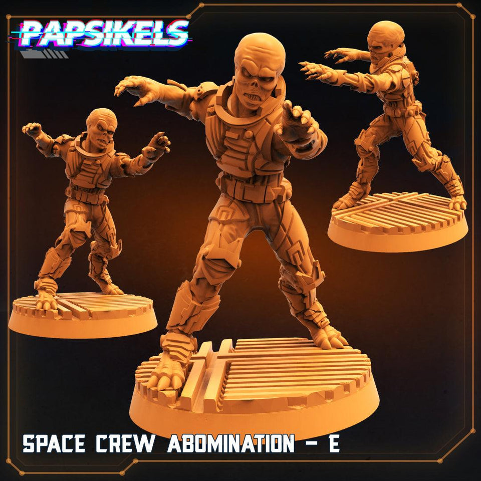3D Printed Papsikels Sci-Fi Space Crew Abomination Set - 28mm 32mm - Charming Terrain