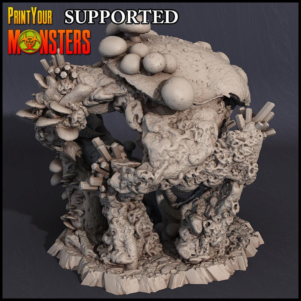 3D Printed Print Your Monsters Behemoth Grotto Fungi Nightmare Grotto Fungi 28mm - 32mm D&D Wargaming - Charming Terrain