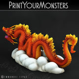 3D Printed Print Your Monsters Cloud Tatsu Total Serpents 28mm - 32mm D&D Wargaming - Charming Terrain