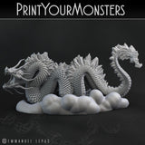 3D Printed Print Your Monsters Cloud Tatsu Total Serpents 28mm - 32mm D&D Wargaming - Charming Terrain