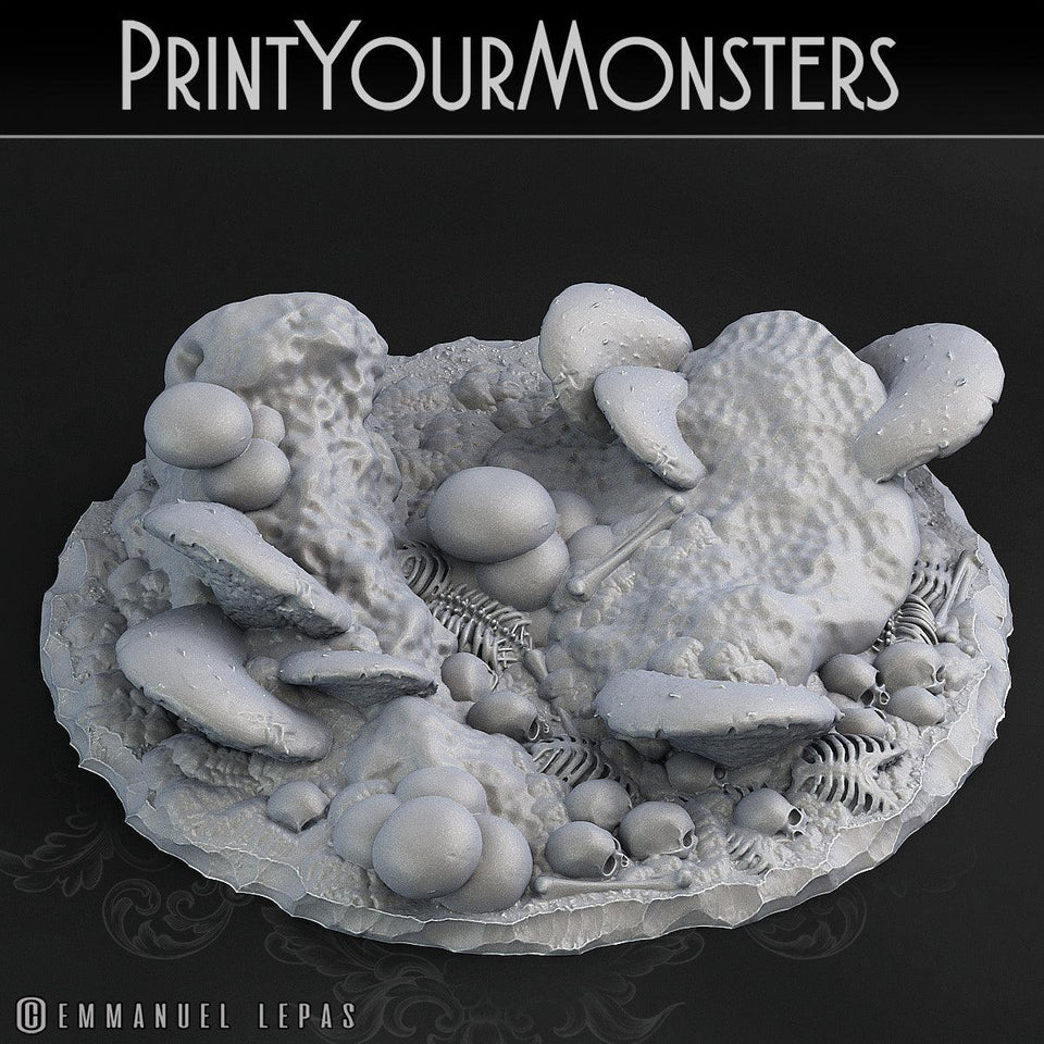 3D Printed Print Your Monsters Dancing Toadstool Spider 28mm - 32mm D&D Wargaming - Charming Terrain