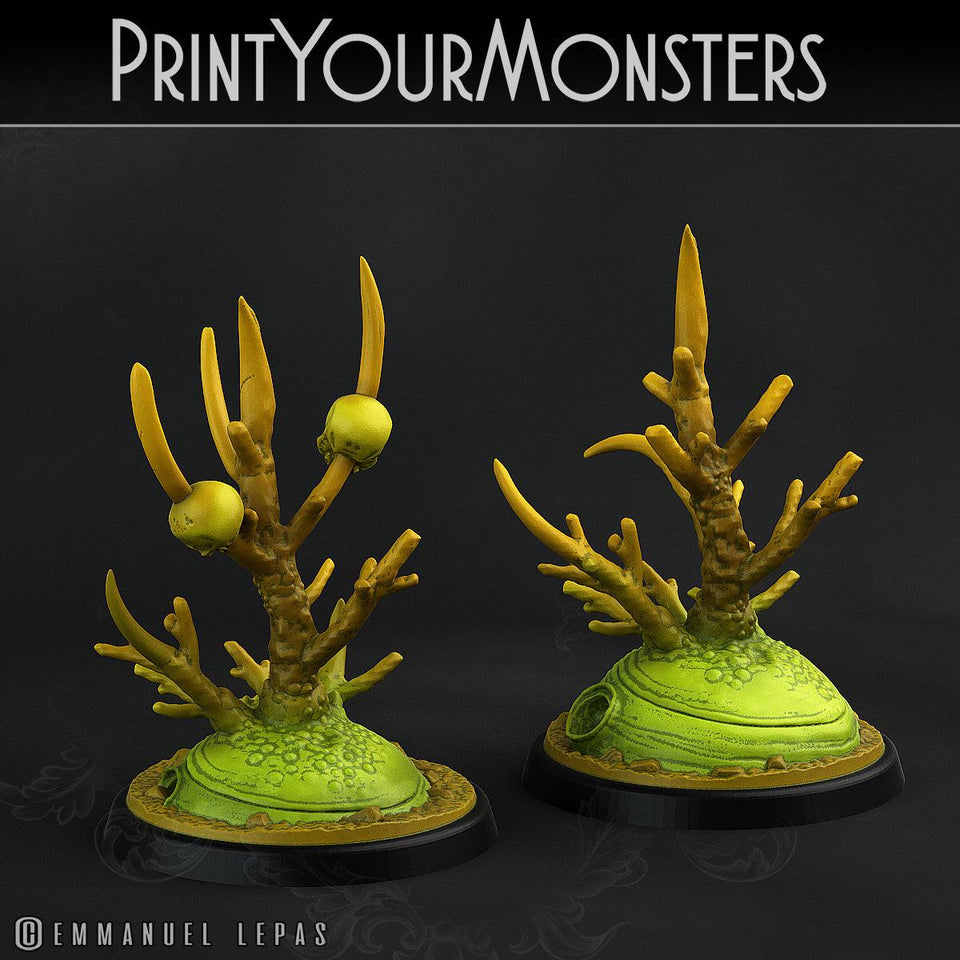 3D Printed Print Your Monsters Deathorn Bush Carniflora Jungle Predators 28mm - 32mm D&D Wargaming - Charming Terrain