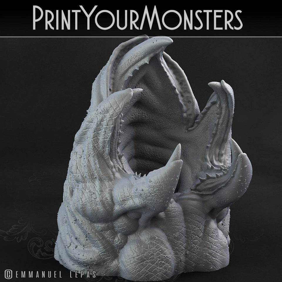3D Printed Print Your Monsters Dune Maw Worms Subterranean Terrors 28mm - 32mm D&D Wargaming - Charming Terrain