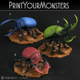 3D Printed Print Your Monsters Giant Beetles Total Insects 28mm - 32mm D&D Wargaming - Charming Terrain