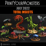 3D Printed Print Your Monsters Giant Beetles Total Insects 28mm - 32mm D&D Wargaming - Charming Terrain