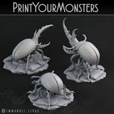 3D Printed Print Your Monsters Giant Beetles Total Insects 28mm - 32mm D&D Wargaming - Charming Terrain