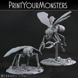 3D Printed Print Your Monsters Giant Flies Total Insects 28mm - 32mm D&D Wargaming - Charming Terrain