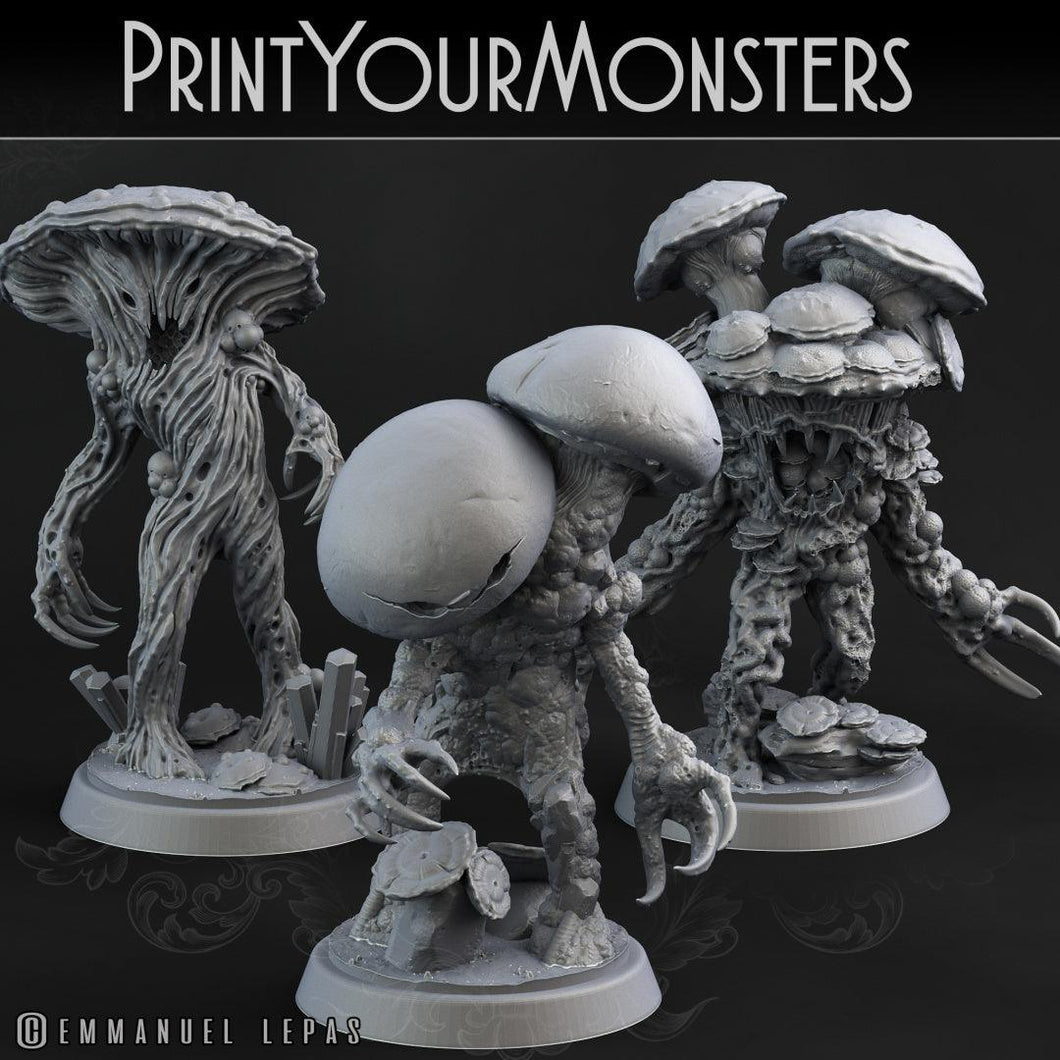 3D Printed Print Your Monsters Grotto Fungi Warriors Nightmare Grotto Fungi 28mm - 32mm D&D Wargaming - Charming Terrain