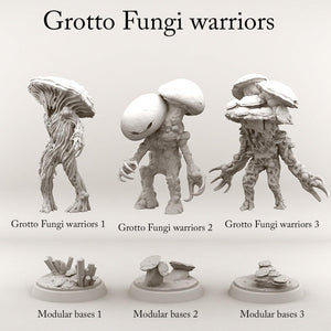 3D Printed Print Your Monsters Grotto Fungi Warriors Nightmare Grotto Fungi 28mm - 32mm D&D Wargaming - Charming Terrain