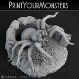 3D Printed Print Your Monsters Hollowhaunt Tarantula Spider 28mm - 32mm D&D Wargaming - Charming Terrain
